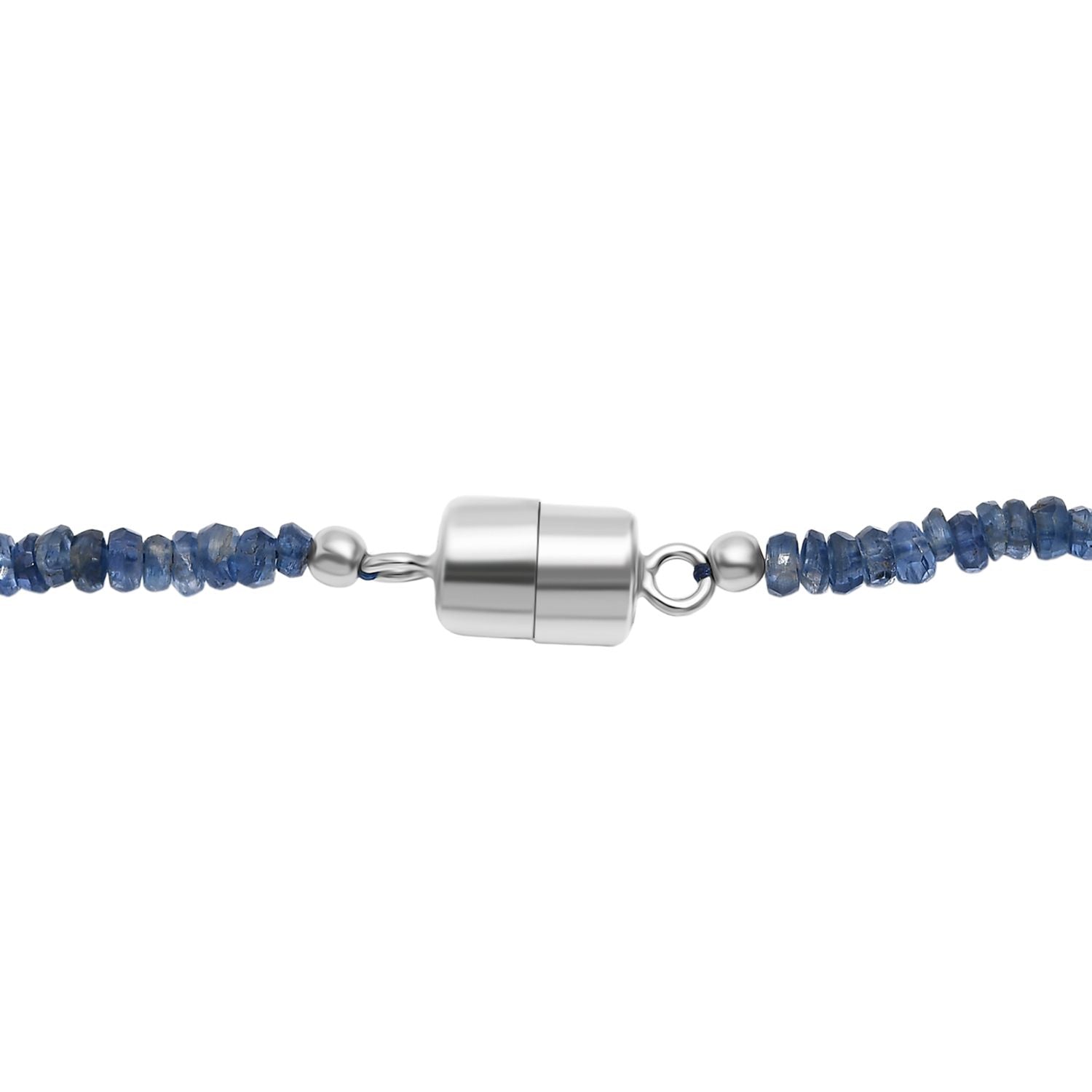 D'Joy Kyanit Halskette ca. 45 cm 925 Silber rhodiniert ca. 125,00 ct.
