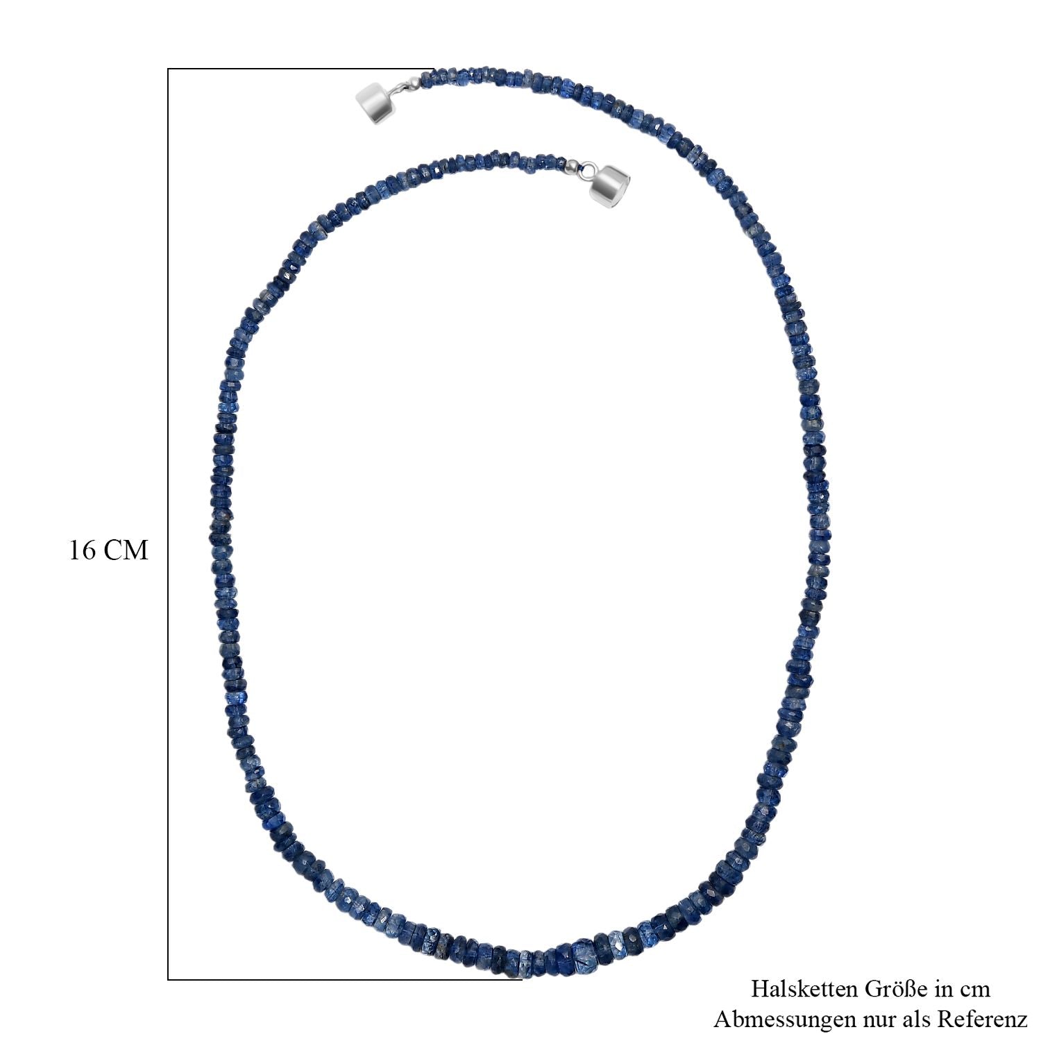 D'Joy Kyanit Halskette ca. 45 cm 925 Silber rhodiniert ca. 125,00 ct.