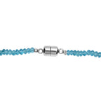 D'Joy AA Blauer Apatit Halskette ca. 45 cm 925 Silber rhodiniert ca. 84,70 ct.