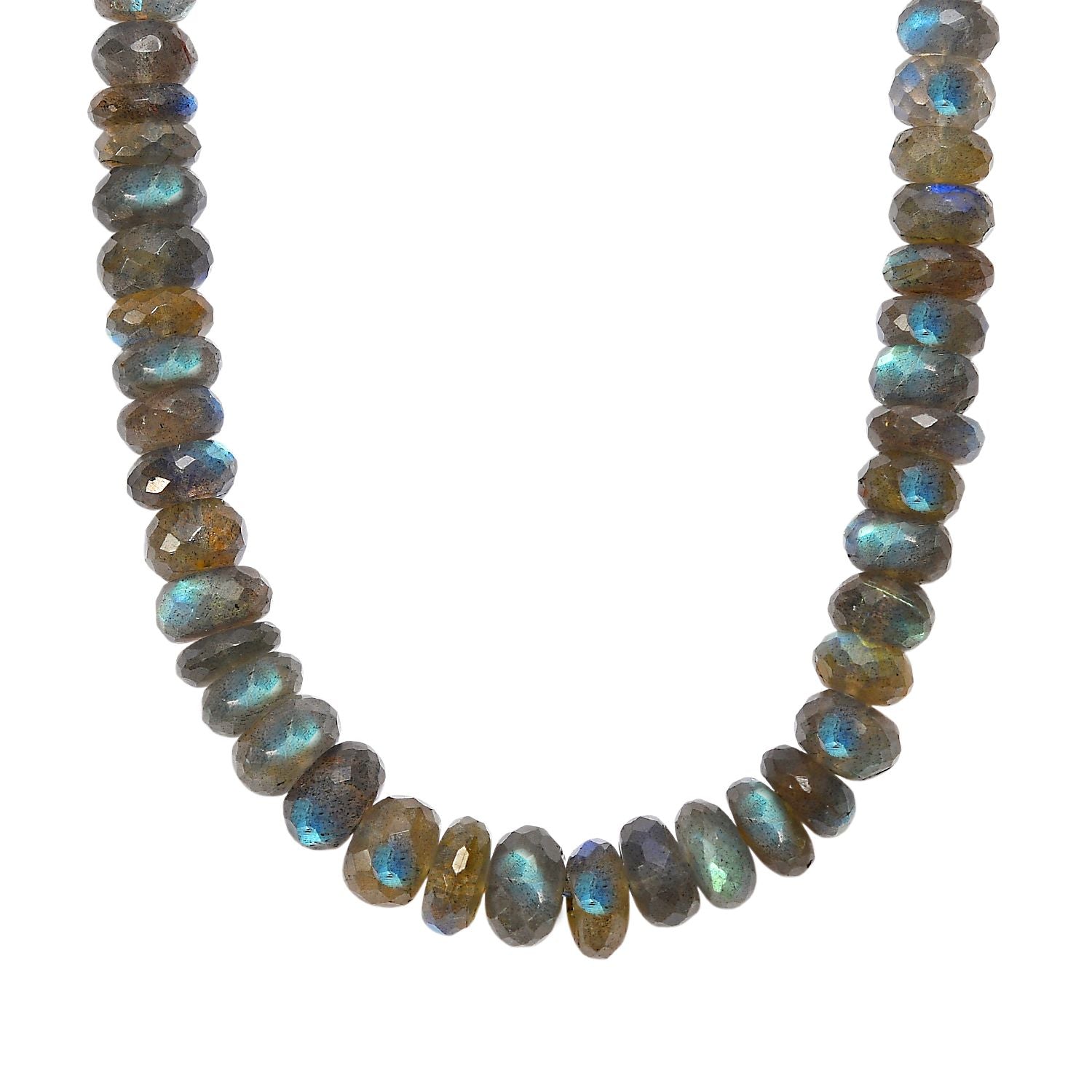 D'Joy AAA Labradorit Halskette ca. 45 cm 925 Silber rhodiniert ca. 230.00 ct