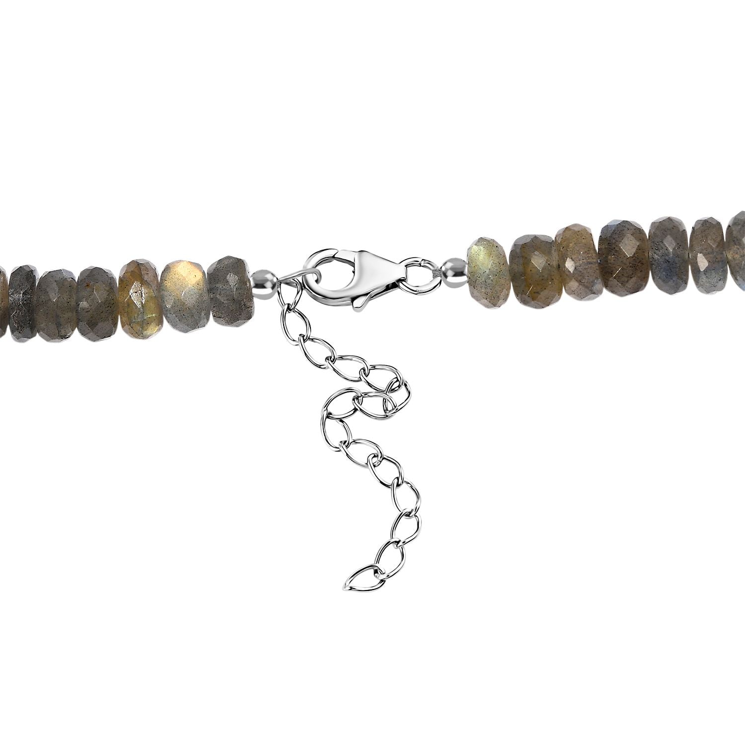 D'Joy AAA Labradorit Halskette ca. 45 cm 925 Silber rhodiniert ca. 230.00 ct