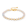 Opalite Armband, ca. 18 cm + 5 cm Extender, Reine Legierung gelb vergoldet ca. 20.00 ct