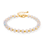 Opalite Armband, ca. 18 cm + 5 cm Extender, Reine Legierung gelb vergoldet ca. 20.00 ct