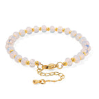 Opalite Armband, ca. 18 cm + 5 cm Extender, Reine Legierung gelb vergoldet ca. 20.00 ct