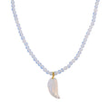 Opalite Halskette, ca. 45 cm + 5 cm Extender, Reine Legierung gelb vergoldet ca. 110.00 ct