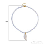 Opalite Halskette, ca. 45 cm + 5 cm Extender, Reine Legierung gelb vergoldet ca. 110.00 ct