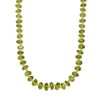 DAS GRößTE PERIDOT ANGEBOT DES JAHRES - D'Joy AAA Peridot Halskette ca. 45 cm 925 Silber 750 Gelbgold Vermeil ca. 106.00 ct