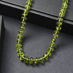 DAS GRößTE PERIDOT ANGEBOT DES JAHRES - D'Joy AAA Peridot Halskette ca. 45 cm 925 Silber 750 Gelbgold Vermeil ca. 106.00 ct
