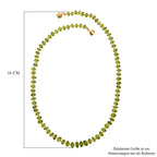 DAS GRößTE PERIDOT ANGEBOT DES JAHRES - D'Joy AAA Peridot Halskette ca. 45 cm 925 Silber 750 Gelbgold Vermeil ca. 106.00 ct