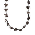 Rauchquarz, Schwarzer Spinell Kette 91 cm ca. 280.00 ct
