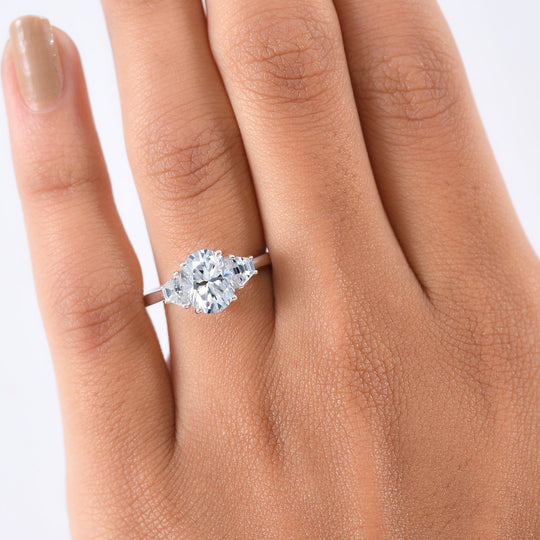 D'Joy Moissanit Ring 925 Silber rhodiniert (Größe 19.00) ca. 2.21 ct