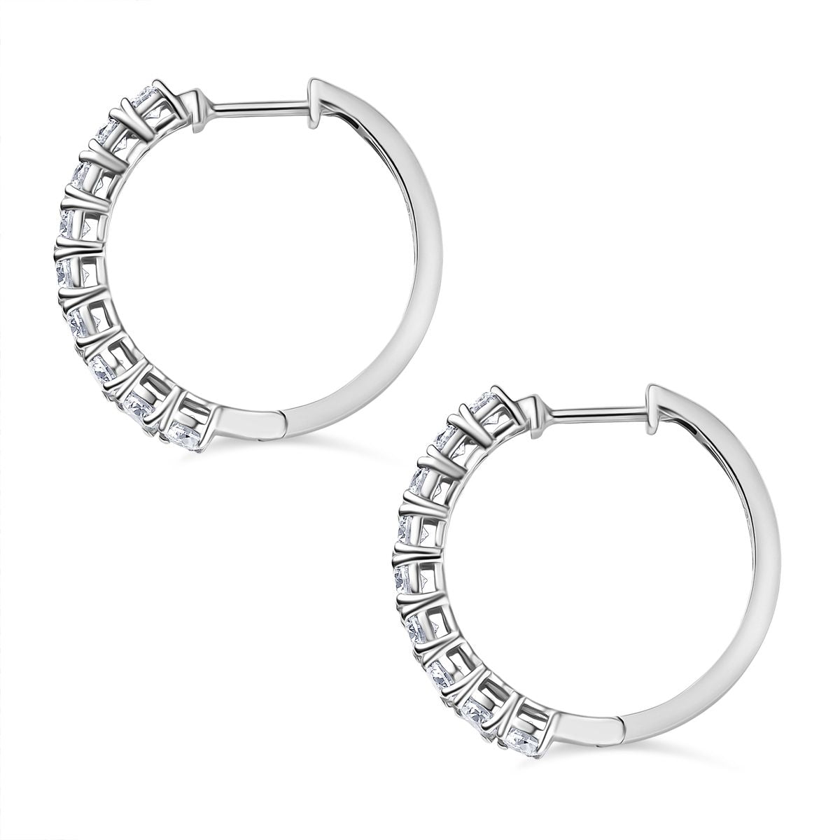D'Joy Moissanit Ohrringe 925 Silber rhodiniert ca. 1.85 ct