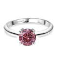 D'Joy Luxus Roter Moissanit Ring 925 Silber rhodiniert (Größe 18.00) ca. 0.94 ct