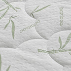 Bamboo waterproof mattress protector Fabric: 190gsm bamboo jacquard (20% bamboo fiber ,80% polyester) +0.02mmPU  Skirt : 75gsm polyester