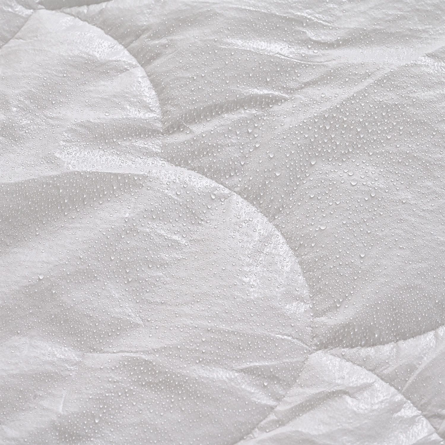Bamboo waterproof mattress protector Fabric: 190gsm bamboo jacquard (20% bamboo fiber ,80% polyester) +0.02mmPU  Skirt : 75gsm polyester