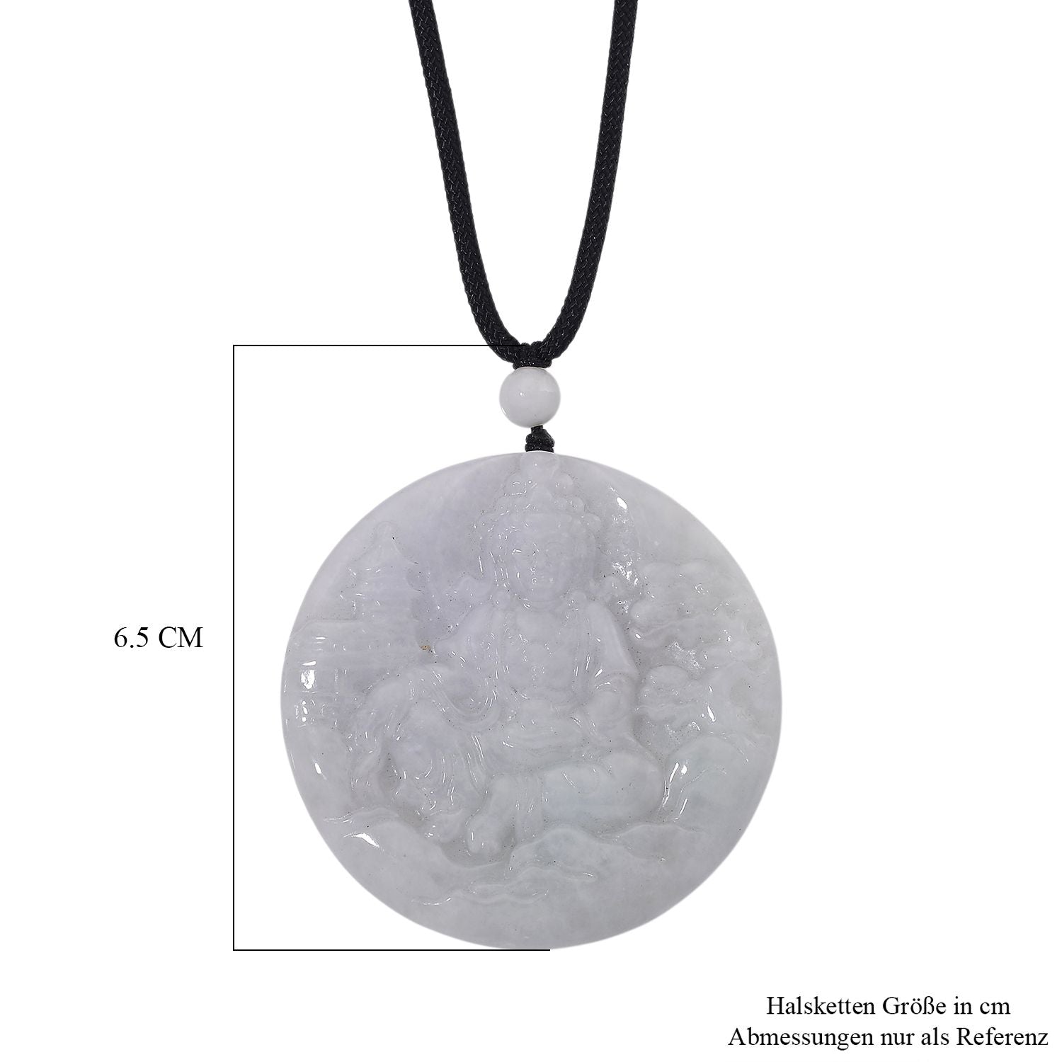 EXTREM SELTEN Natürliche Weiße Jade Anhänger mit Kette 50 cm ca. 170.00 ct