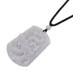 EXTREM SELTEN Natürliche Weiße Jade Anhänger mit Kette 50 cm ca. 115.00 ct
