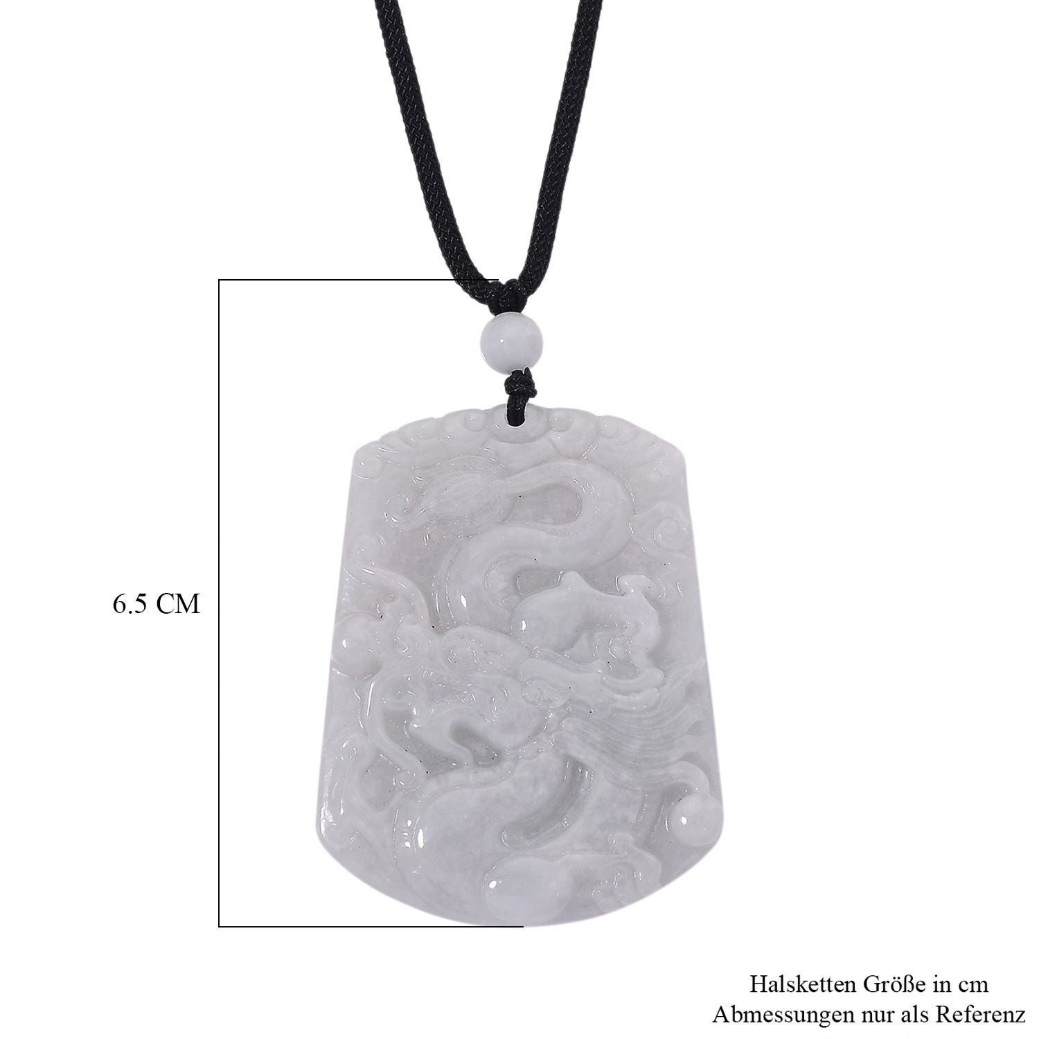 EXTREM SELTEN Natürliche Weiße Jade Anhänger mit Kette 50 cm ca. 115.00 ct