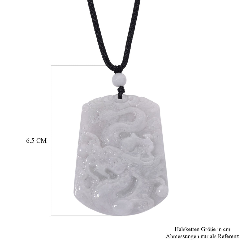 EXTREM SELTEN Natürliche Weiße Jade Anhänger mit Kette 50 cm ca. 115.00 ct