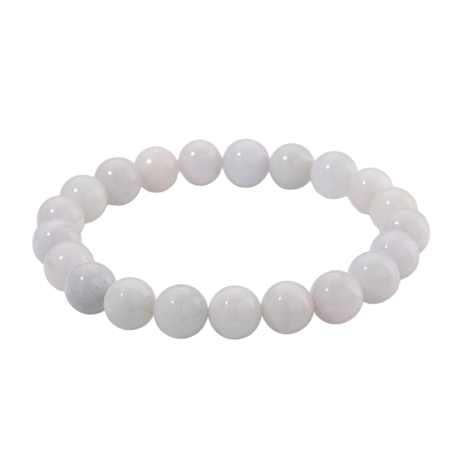 EXTREM SELTEN Natürliche Weiße Jade Armband, flexibel (ca. 18-19 cm), ca. 180.00 ct