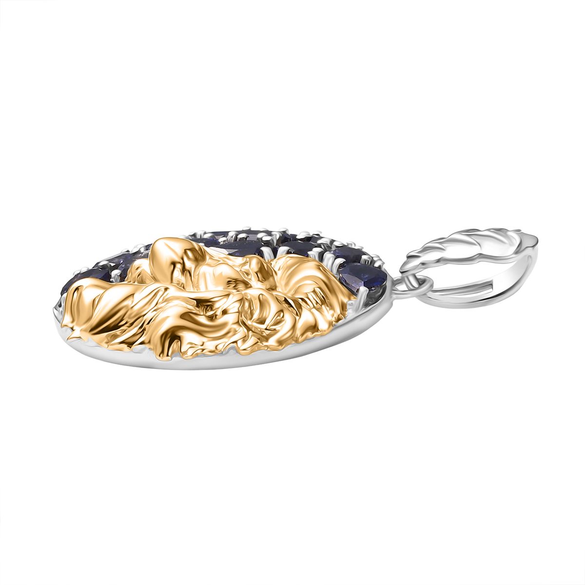 D'Joy Iolit Anhänger 925 Silber Rhodiniert und 750 Gelbgold Vermeil ca. 3.97 ct