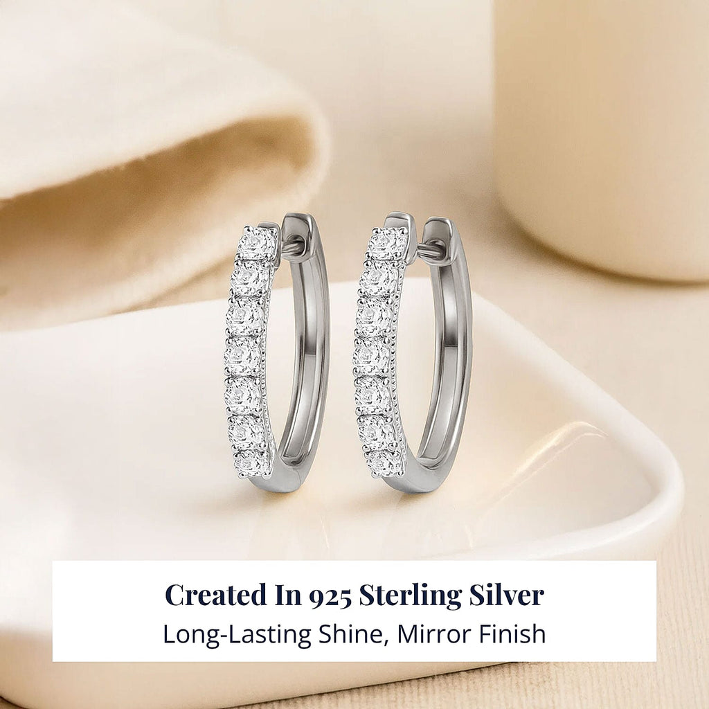 D'Joy Lab Grown Diamant Ohrringe 925 Silber Rhodiniert (10-15 Werktage Lieferzeit) ca. 1.00 ct