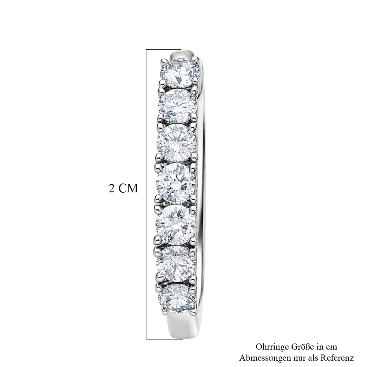 D'Joy Lab Grown Diamant Ohrringe 925 Silber Rhodiniert (10-15 Werktage Lieferzeit) ca. 1.00 ct