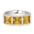 Lustro Stella Gelber Zirkonia Ring 925 Silber rhodiniert (Größe 17.00)