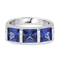 Lustro Stella Blauer Zirkonia Ring 925 Silber rhodiniert (Größe 19.00)