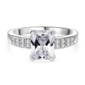 Lustro Stella Weißer Saphir-Farbener Zirkonia Ring 925 Silber rhodiniert (Größe 17.00)