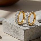 LUXURIANT DIAMOND - Lab Grown Diamant VS-EF SGL zertifiziert Ohrringe 925 Silber 750 Gelbgold Vermeil ca. 1.00 ct