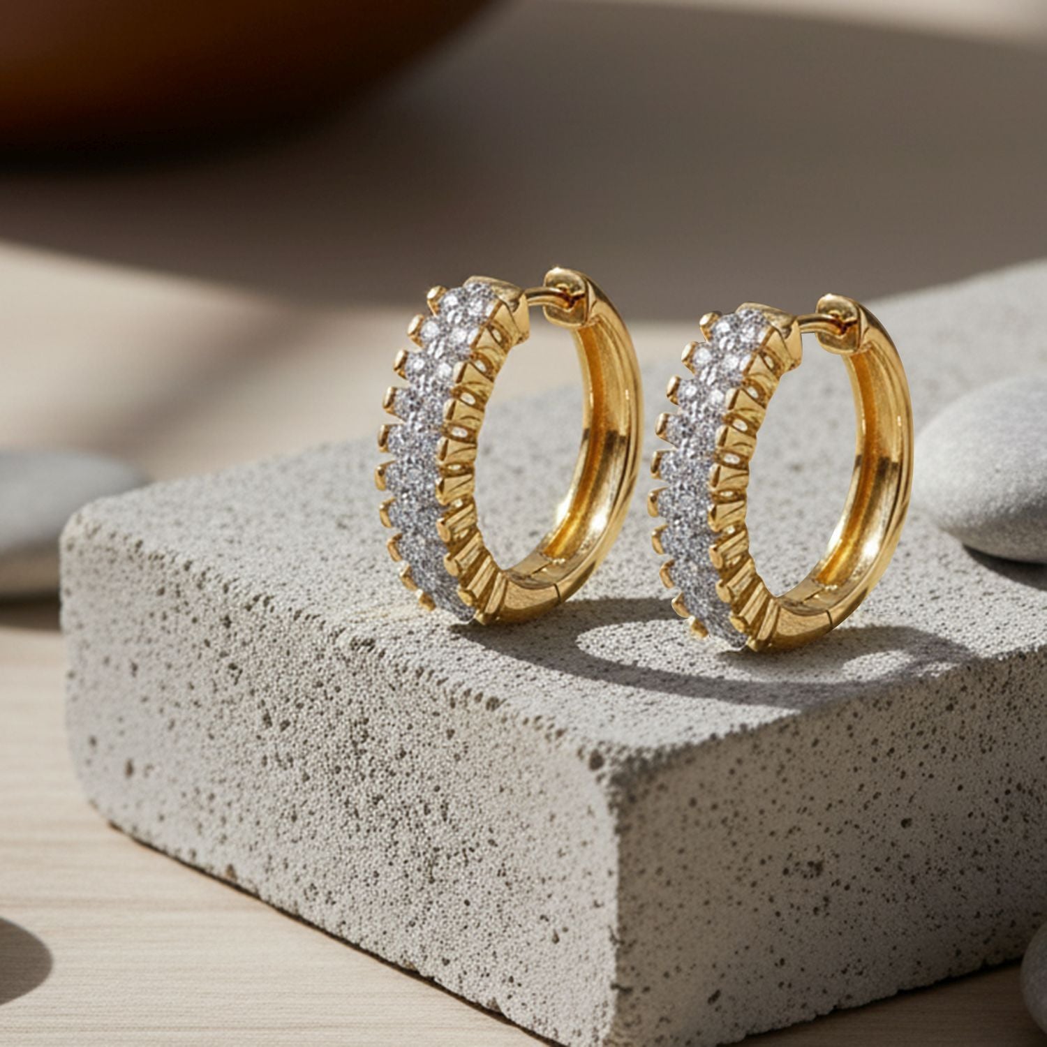 LUXURIANT DIAMOND - Lab Grown Diamant VS-EF SGL zertifiziert Ohrringe 925 Silber 750 Gelbgold Vermeil ca. 1.00 ct