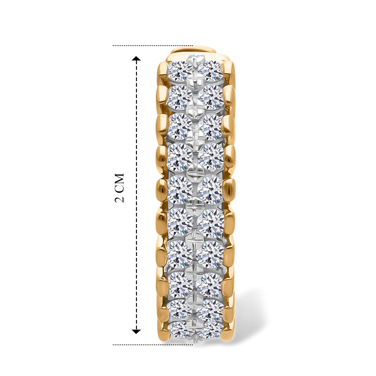 LUXURIANT DIAMOND - Lab Grown Diamant VS-EF SGL zertifiziert Ohrringe 925 Silber 750 Gelbgold Vermeil ca. 1.00 ct