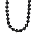 Schwarze Glasachat und schwarze Spinell 45cm Halskette - 230 ct.