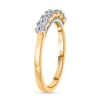 LUXURIANT DIAMOND - Lab Grown Diamant SI-GH Ring 925 Silber 750 Gelbgold Vermeil (Größe 18.00) ca. 0.50 ct
