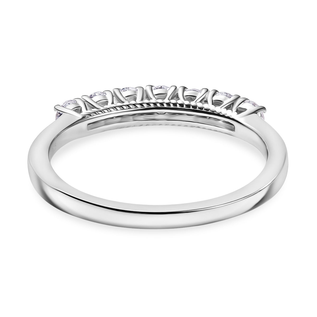 LUXURIANT DIAMOND - Lab Grown Diamant SI-GH Ring 925 Silber 750 Gelbgold Vermeil (Größe 18.00) ca. 0.50 ct