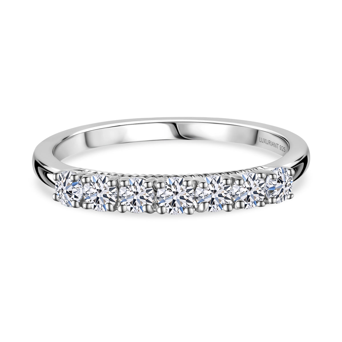 LUXURIANT DIAMOND - Lab Grown Diamant SI-GH Ring 925 Silber 750 Gelbgold Vermeil (Größe 18.00) ca. 0.50 ct