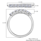 LUXURIANT DIAMOND - Lab Grown Diamant SI-GH Ring 925 Silber 750 Gelbgold Vermeil (Größe 18.00) ca. 0.50 ct