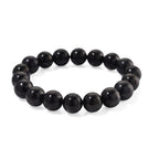 Shungit Armband, flexibel, 18 cm, ca. 170.00 ct