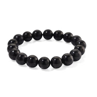 Shungit Armband, flexibel, 18 cm, ca. 170.00 ct