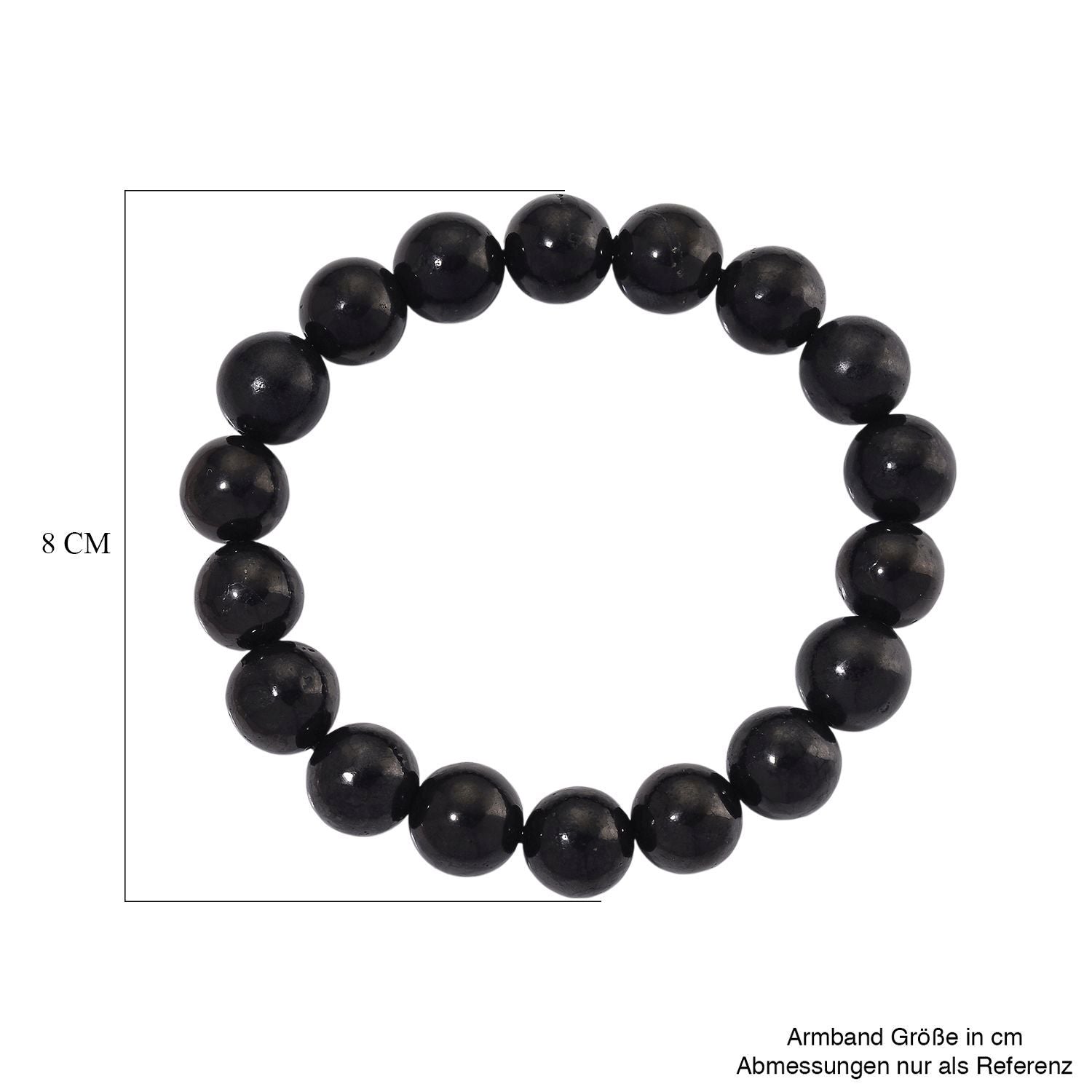 Shungit Armband, flexibel, 18 cm, ca. 170.00 ct