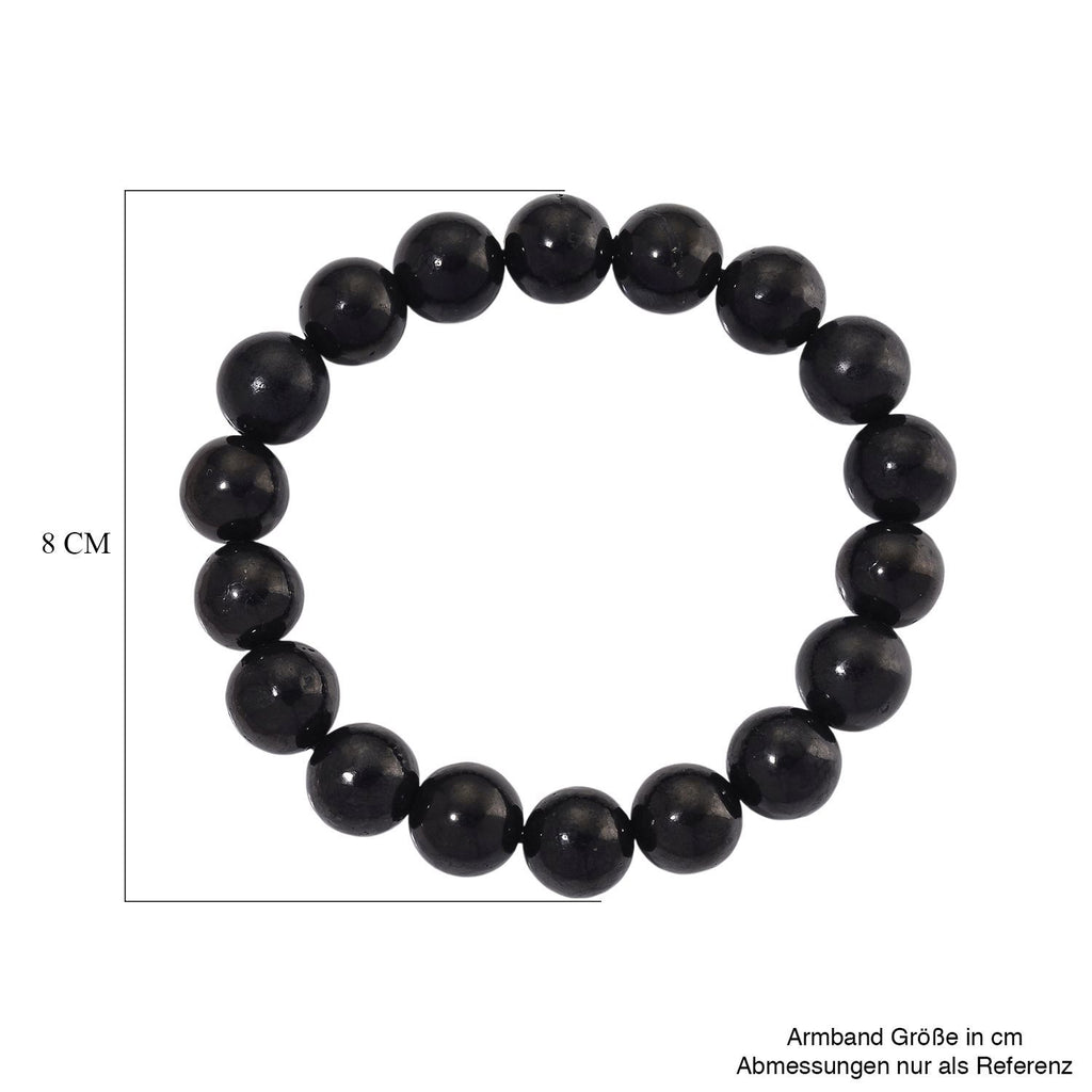 Shungit Armband, flexibel, 18 cm, ca. 170.00 ct