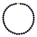 D'Joy Shungit Halskette ca. 50 cm 925 Silber vergoldet ca. 300.00 ct