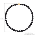 D'Joy Shungit Halskette ca. 50 cm 925 Silber vergoldet ca. 300.00 ct