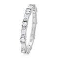 2er Set- Lustro Stella Weißer Zirkonia Ring 925 Silber rhodiniert (Größe 17.00)