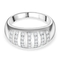LUSTRO STELLA - Weißer Zirkonia Ring 925 Silber rhodiniert (Größe 17.00)
