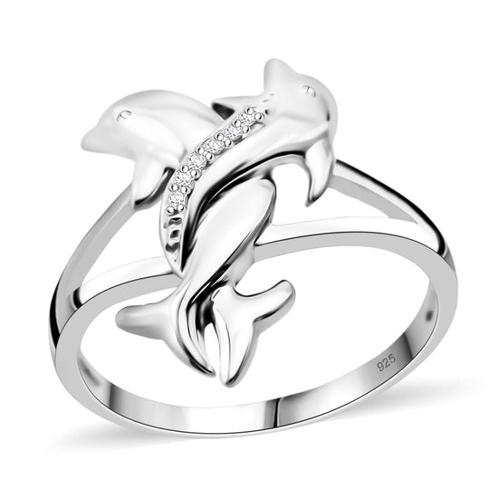 LUSTRO STELLA - Weißer Zirkonia Ring 925 Silber rhodiniert (Größe 21.00)