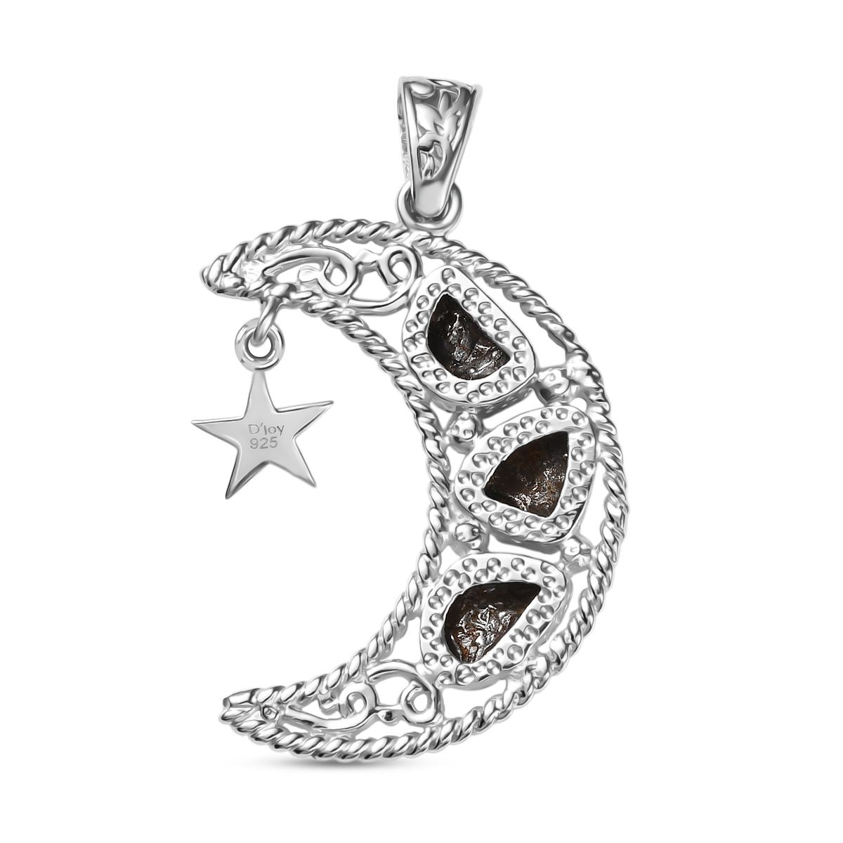 Muonionalusta Meteorit Anhänger 925 Silber rhodiniert ca. 12.03 ct