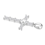 Lustro Stella Weißer Zirkonia Anhänger 925 Silber rhodiniert