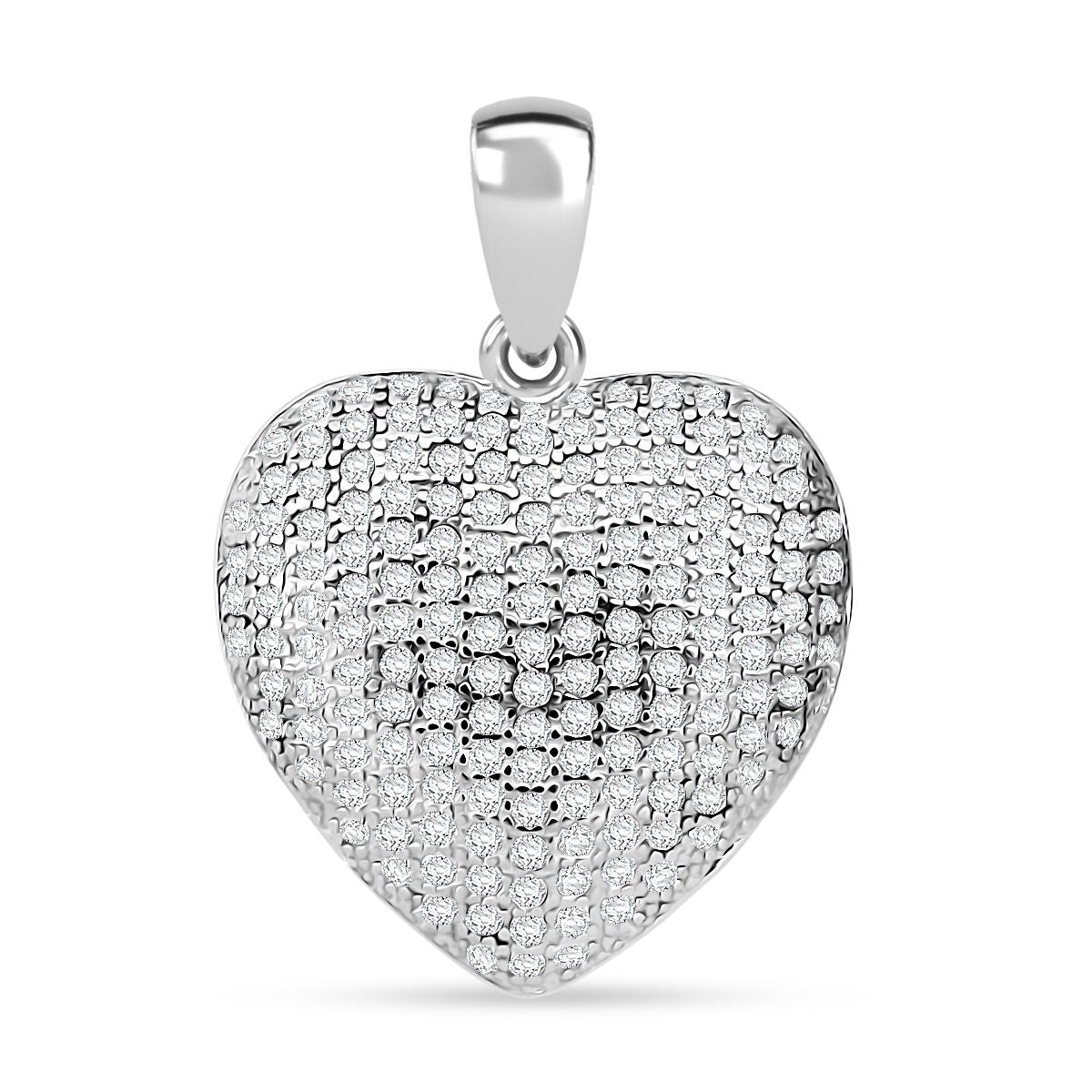 Lustro Stella Weißer Zirkonia Anhänger 925 Silber rhodiniert